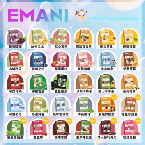 EMANI 依馬尼一代煙彈  2.5ML 英國原裝進口 適用relx一代主機