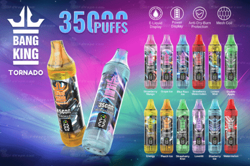 BANG KING 35000 PUFFS 大容量抛棄式 一次性電子煙 歐美爆款：圖片 2
