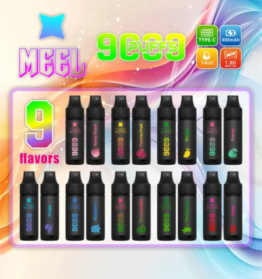 新品上市 MEEL 9000 PUFFS 抛棄式一次性電子煙